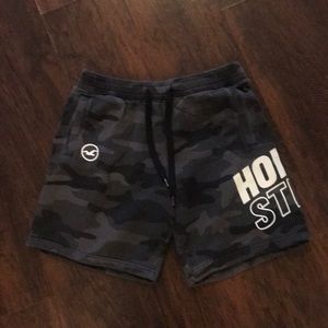 Medium Boys Drawstring Grey/Black Shorts